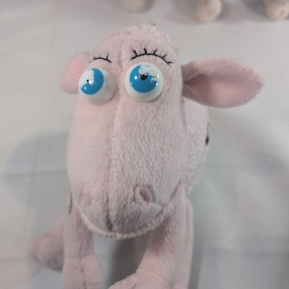 Serta Counting Sheep 4 Lot Plush Number 3 6 100 Pink White Curto Toy 2000 Lamb - Picture 4 of 16